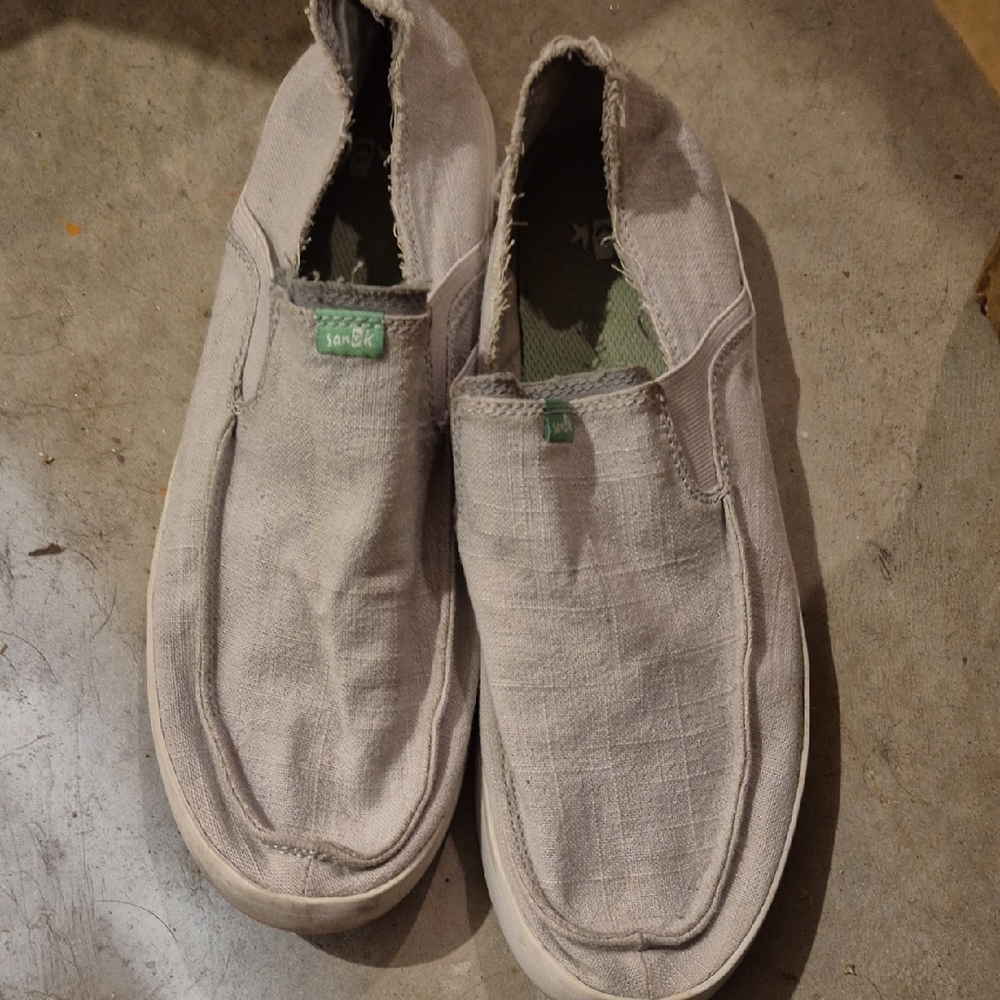 Sanuk Gray Slip-On Loafers